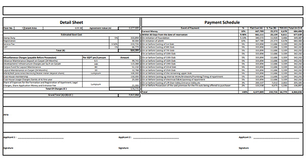 Tata Housing Andheri west Costing Plan